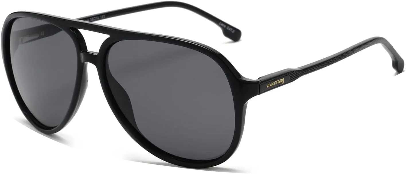 Retro Polarized Aviator Sunglasses Womens Mens, Vintage Flexible 70s Stylish Classic Shades Sun Glasses OW2201
