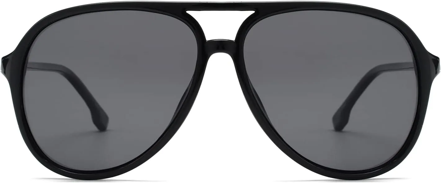 Retro Polarized Aviator Sunglasses Womens Mens, Vintage Flexible 70s Stylish Classic Shades Sun Glasses OW2201