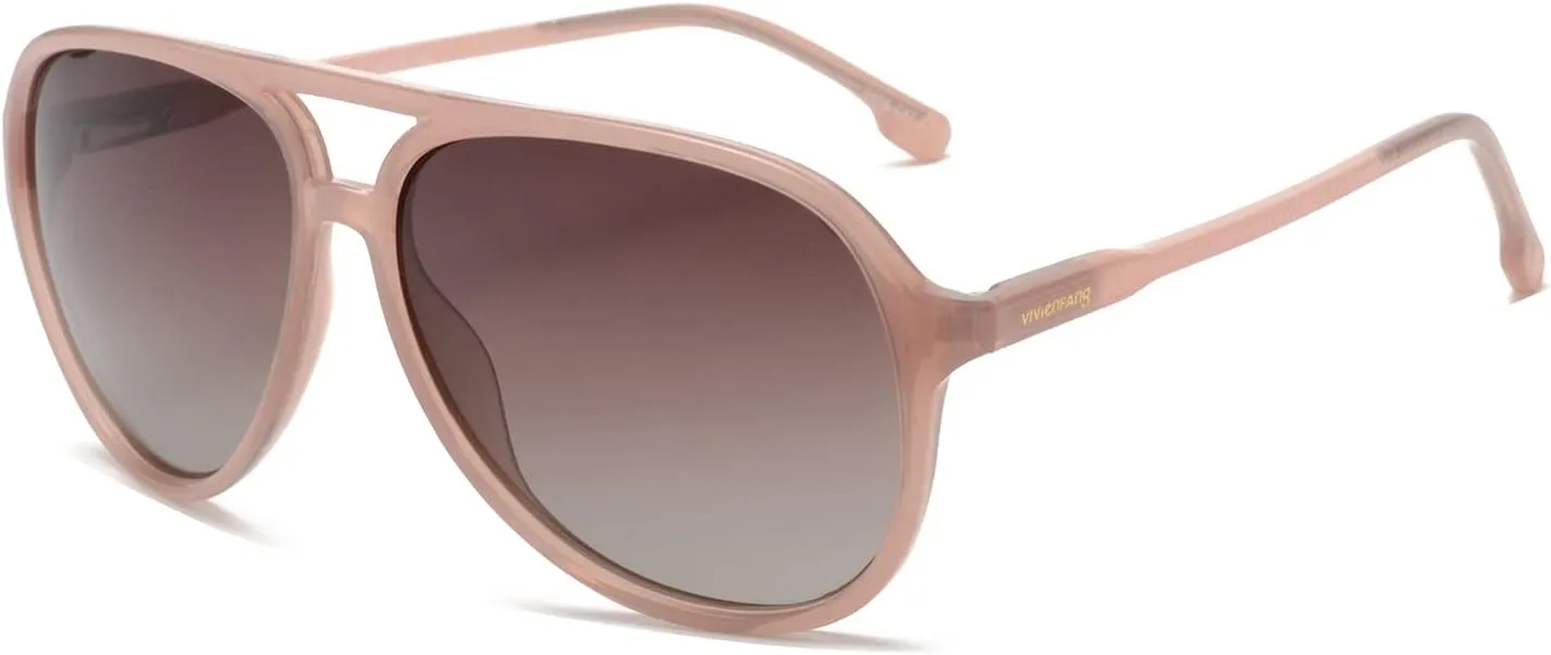 Retro Polarized Aviator Sunglasses Womens Mens, Vintage Flexible 70s Stylish Classic Shades Sun Glasses OW2201