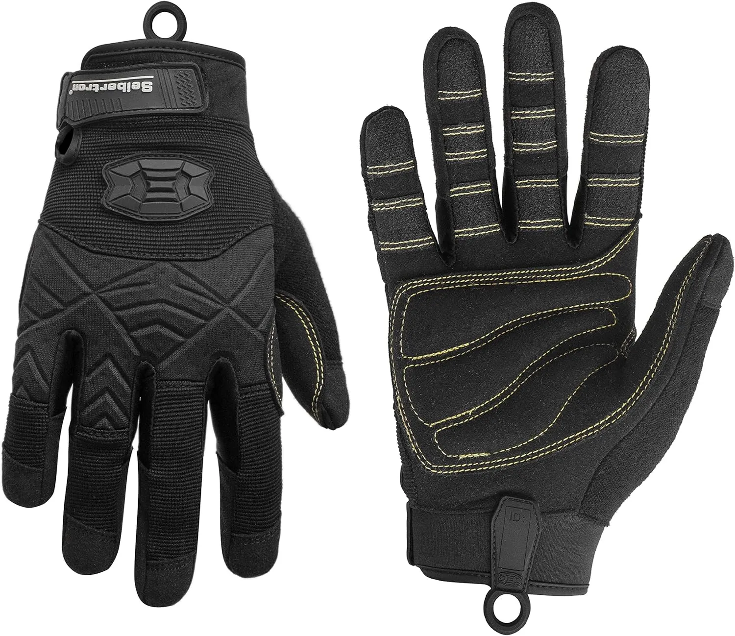 Seibertron Full or Half Finger Padded Palm Lightweight Breathable Climbing Rope Gloves for Climbers, Rock Climbing, Rescue, Adventure, Sailing, Kayaking, Outdoor Sports