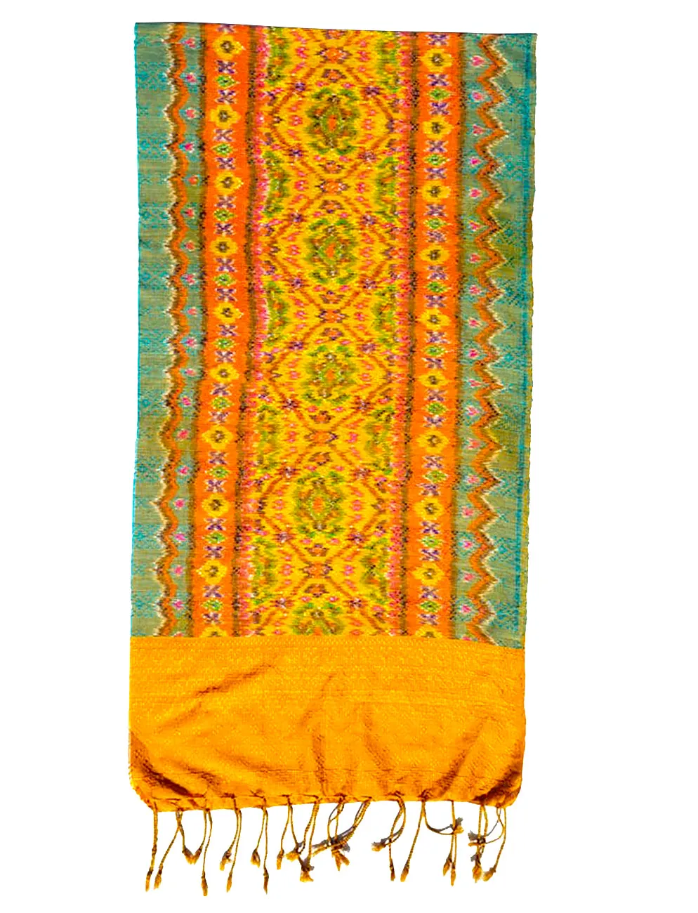 Silk and Cotton Ikat Textile