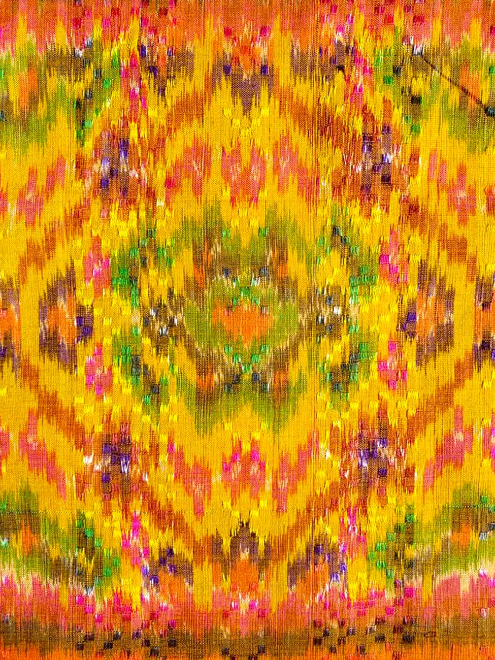 Silk and Cotton Ikat Textile