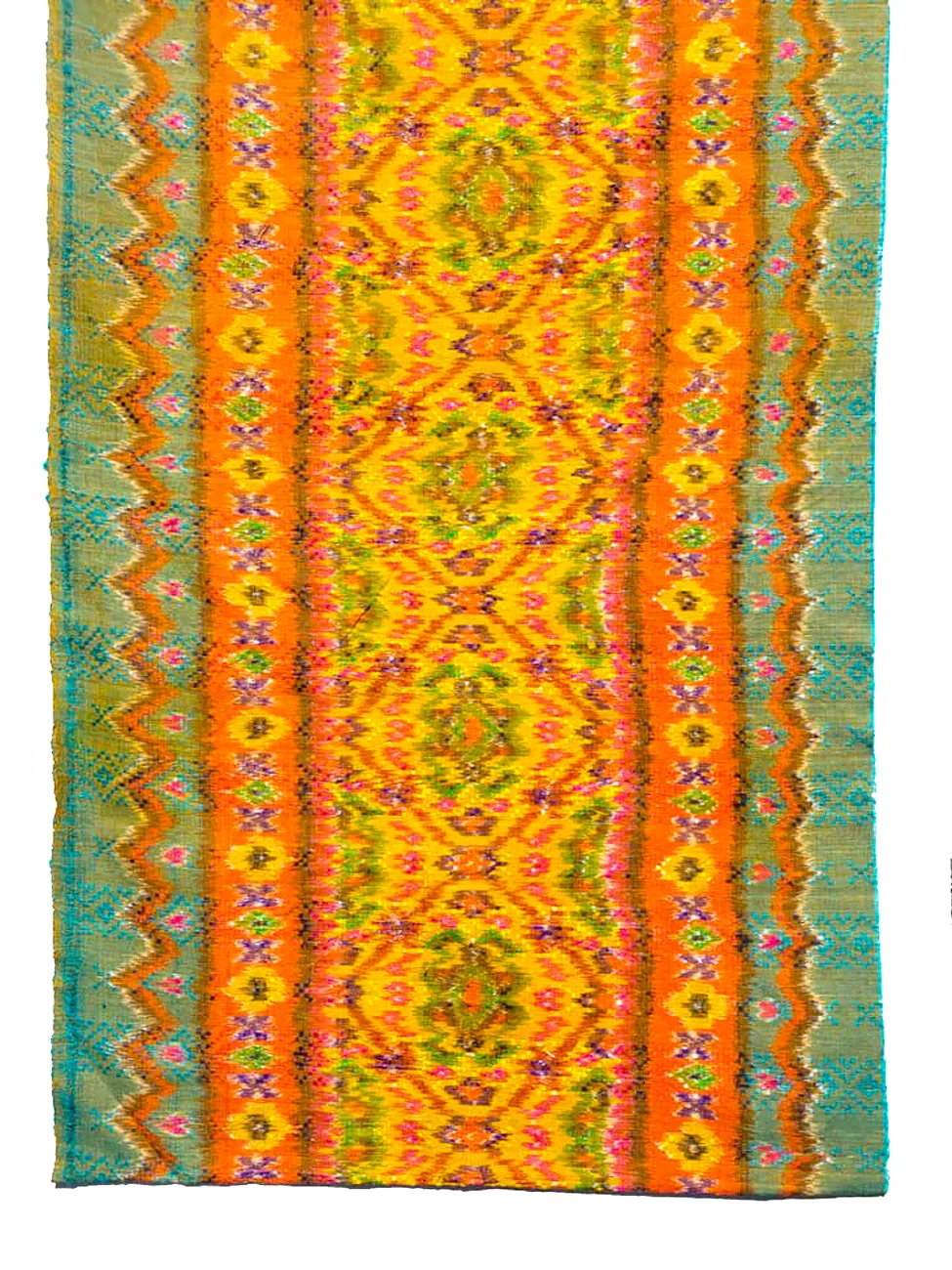 Silk and Cotton Ikat Textile