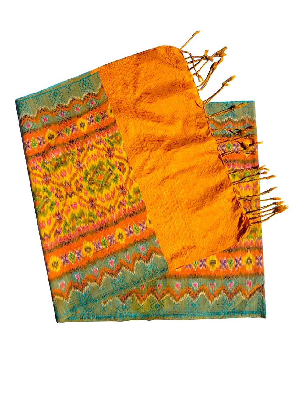 Silk and Cotton Ikat Textile