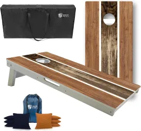 Tailgating Pros All-Weather Cornhole Boards - 4'x2' Weather Resistant Cornhole Set- Carrying Case & Set of 8 Corn Hole Bean Bags w/Tote Included
