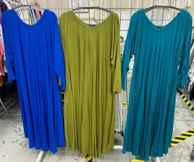 Teal  Dairi Fashions Juno Dress Moroccan Cotton Bias Cut Sml-6X