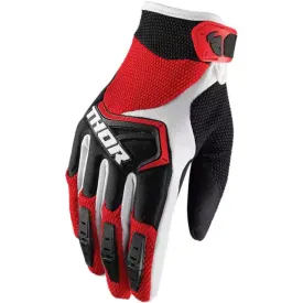 Thor Spectrum Gloves Short Cuff (Multi Black/Red/White, Small)
