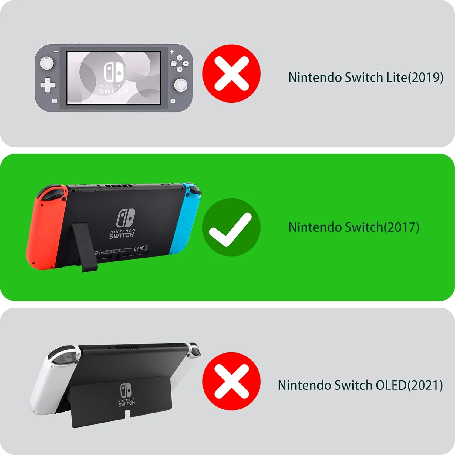 Xcitifun Carrying Case Compatible with Nintendo Switch for Joycon Case & Dock Cover & Travel Bag & Keychain 7 in 1 Accessories Kit Set Switch Protective Carry Cases for Boys Girls Kids - Red Thumb